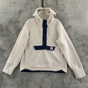 Outdoor Research Packwood Fleece Pullover Hoodie Womens M Oat Pockets Embroidery